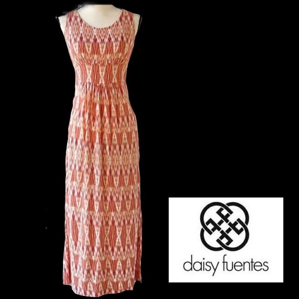 NWT daisy fuentes Tangerine combo maxi With back detail size XL - Picture 2 of 15